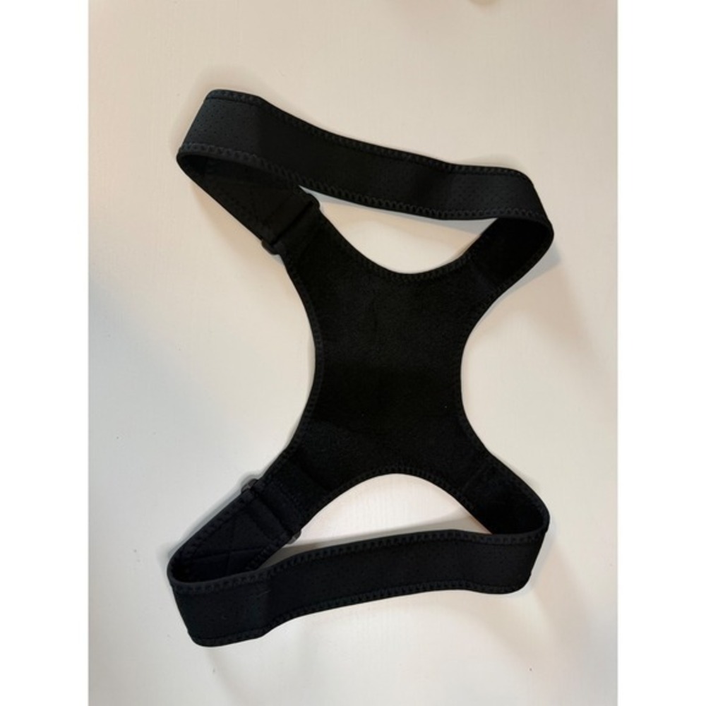 Unisex Posture Corrector Back Brace Adjustable Shoulder Support Belt Black